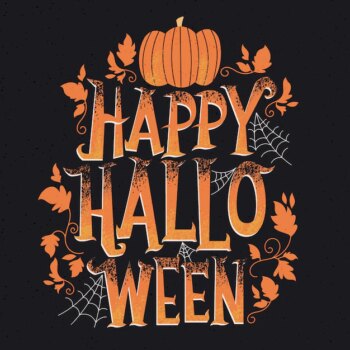 Free Vector | Trick or treat lettering with pumpkin
