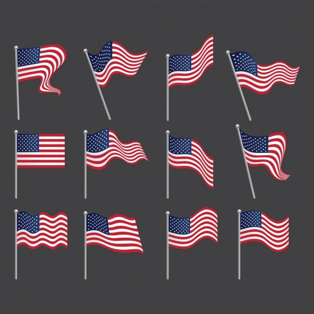 Free Vector | United states flags collection