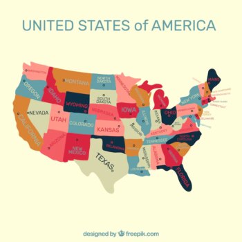 Free Vector | United states of america map background
