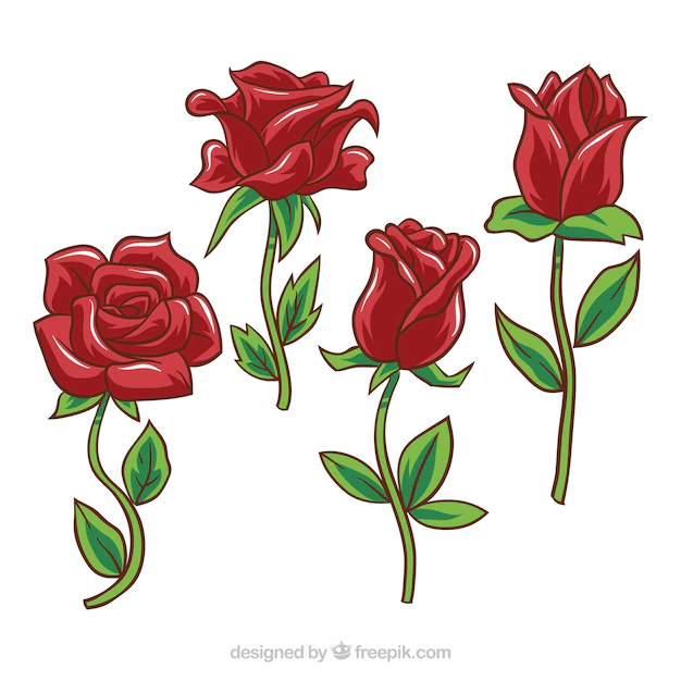 Free Vector | Various red roses with different designs