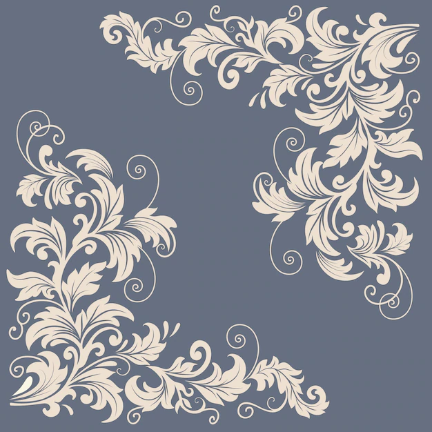 Free Vector | Vector floral design elements for page decoration