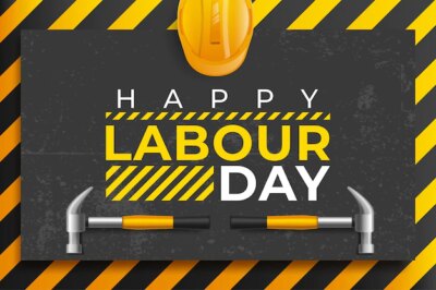 Free Vector | Vector illustration of labour day poster with building tools