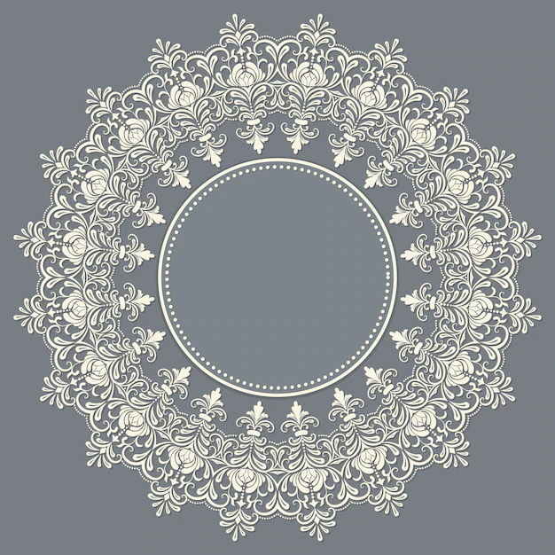 Free Vector | Vector ornamental round lace with damask and arabesque elements. mehndi style. orient traditional ornament. zentangle-like round colored floral ornament.