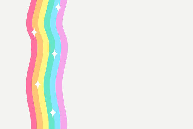 Free Vector | Vector rainbow glittery colorful cartoon wallpaper