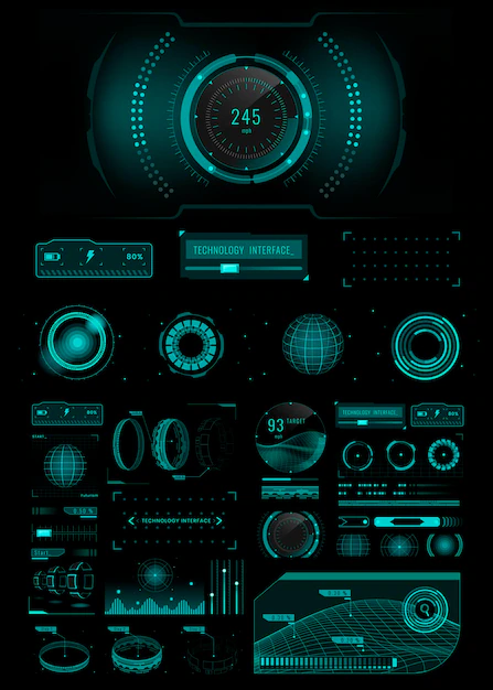 Free Vector | Velocity technology interface template design elements