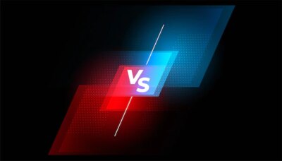 Free Vector | Versus vs battle screen red and blue background