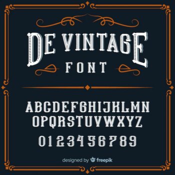 Free Vector | Vintage alphabet