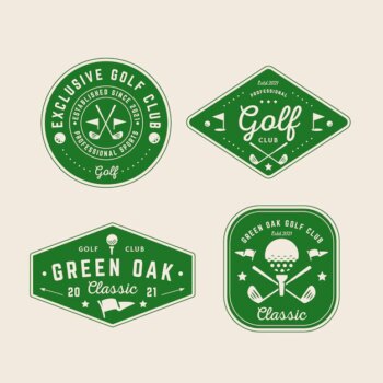 Free Vector | Vintage golf logo collection