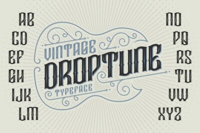 Free Vector | Vintage gothic font set with ornament