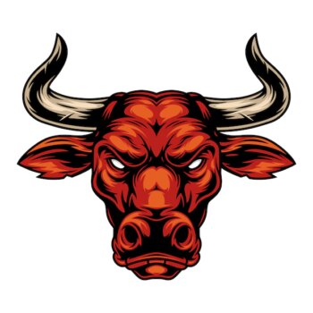 Free Vector | Vintage strong red bull head