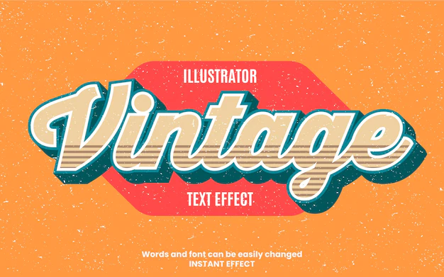 Free Vector | Vintage text effect