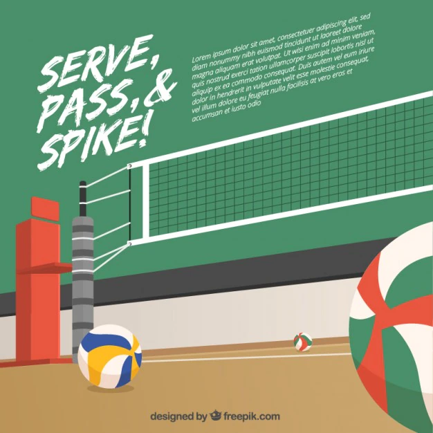 Free Vector | Volleyball background design