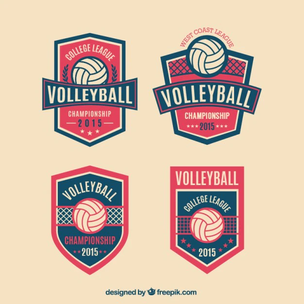 Free Vector | Volleyball badges pack