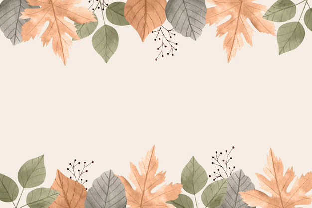 Free Vector | Watercolor autumn leaves background