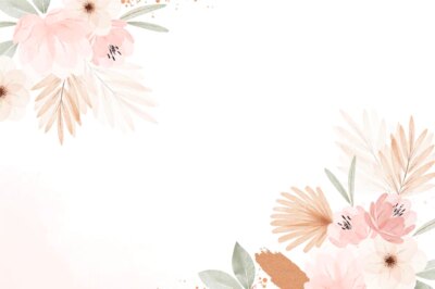Free Vector | Watercolor boho floral background
