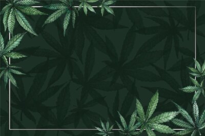 Free Vector | Watercolor cannabis leaf background with empty space