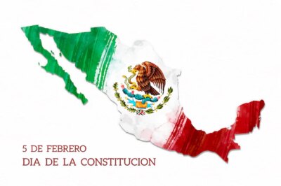 Free Vector | Watercolor flag mexico constitution day