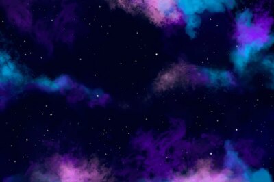 Free Vector | Watercolor violet outer space background
