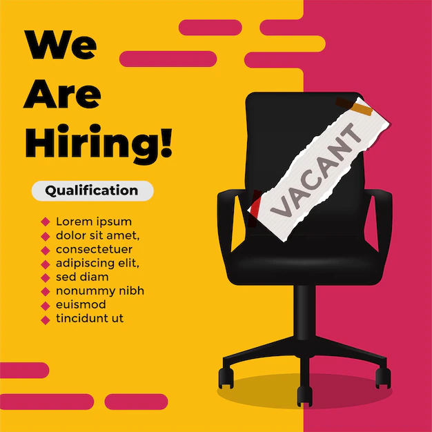 Free Vector | We are hiring announcement template design