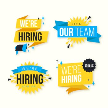 Free Vector | We are hiring banners concept