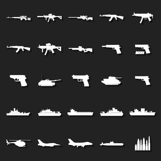 Free Vector | Weapon icons