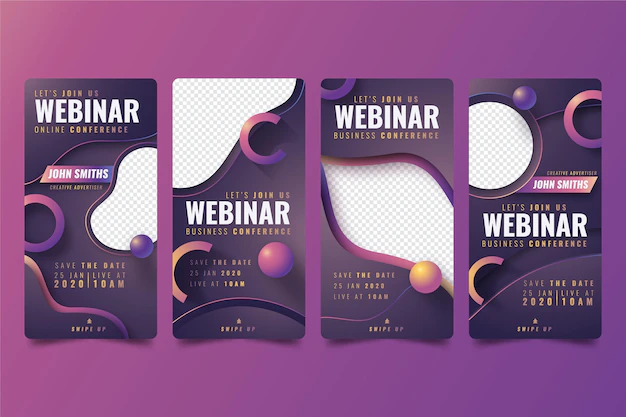 Free Vector | Webinar instagram story collection