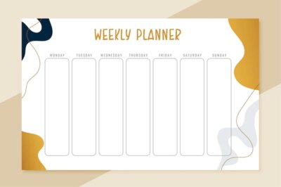 Free Vector | Week plan template for everyday