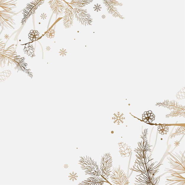 Free Vector | White background with winter decoration vector