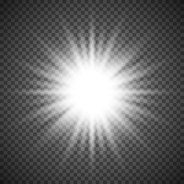 Free Vector | White glowing light flare burst explosion on transparent background