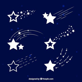 Free Vector | White star trail pack