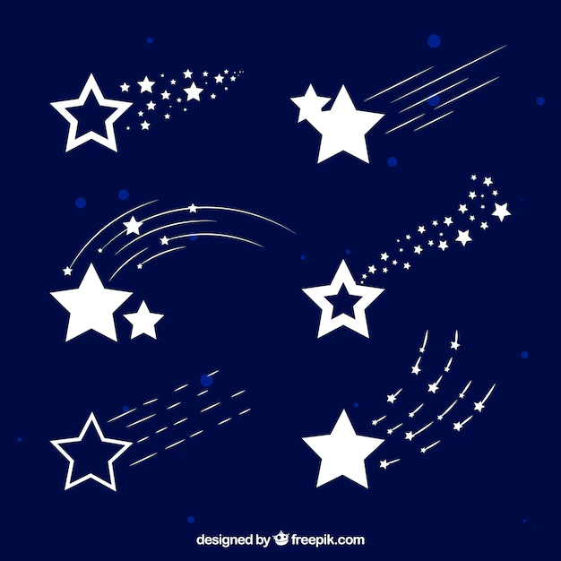Free Vector | White star trail pack
