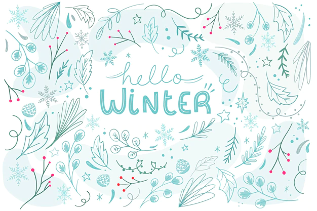 Free Vector | Winter background in flat design