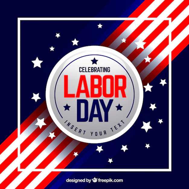 Free Vector | American labor day composition with flat design