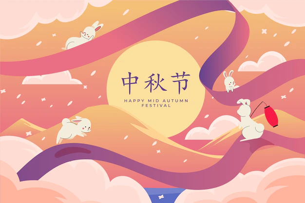 Free Vector | Flat mid-autumn festival background