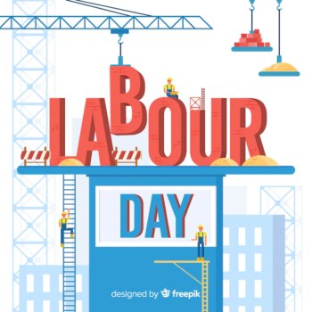 Free Vector | Flat labor day background