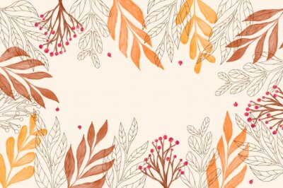 Free Vector | Watercolor autumn background