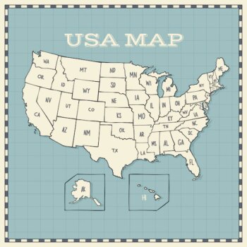 Free Vector | Hand drawn usa outline map