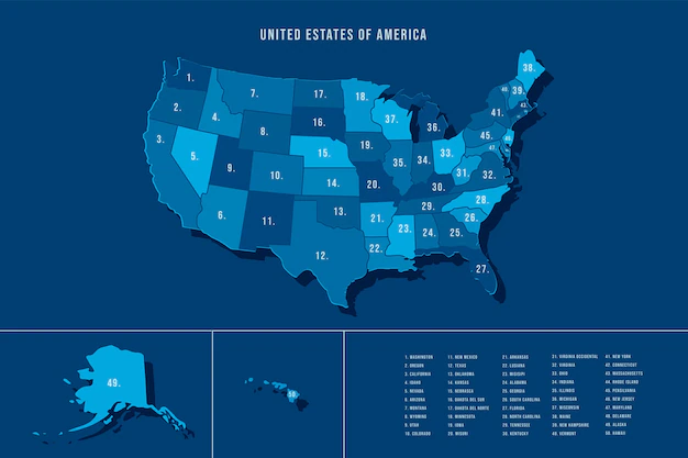 Free Vector | Hand drawn usa outline map