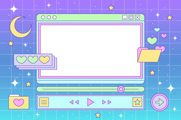 Free Vector | Linear vintage vaporwave background