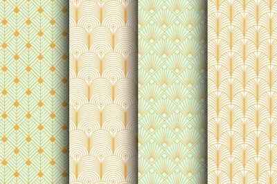 Free Vector | Flat art deco pattern collection