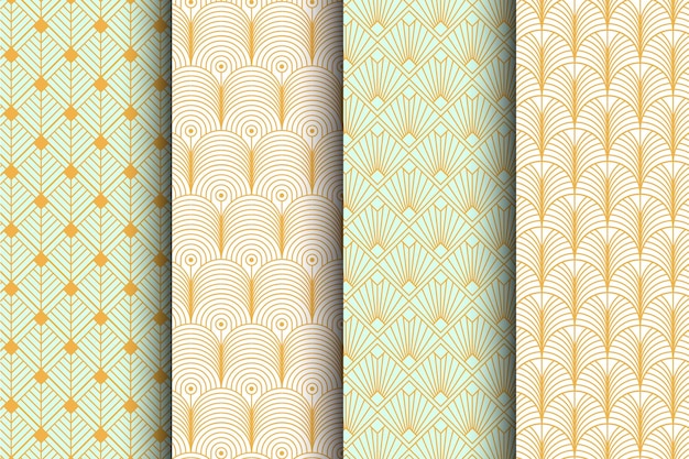 Free Vector | Flat art deco pattern collection