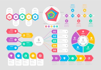 Free Vector | Flat infographic element collection