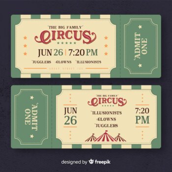 Free Vector | Vintage circus ticket
