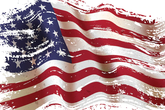 Free Vector | Realistic grunge american flag