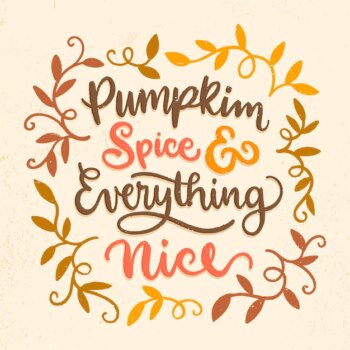 Free Vector | Hand drawn pumpkin spice lettering