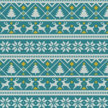 Free Vector | Knitted christmas pattern