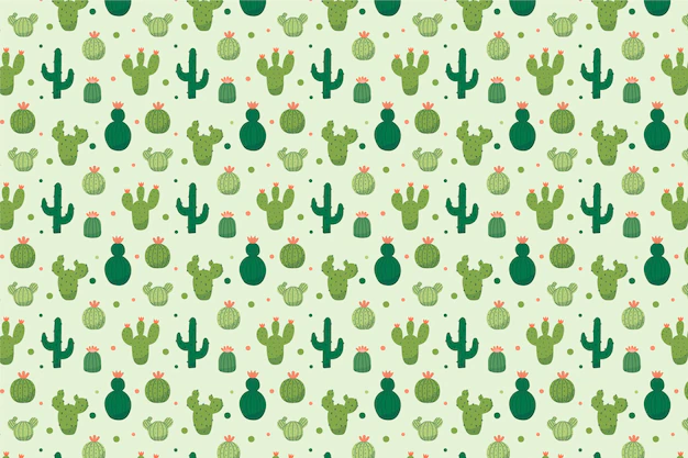 Free Vector | Cactus pattern collection concept