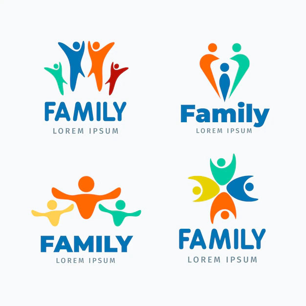 Free Vector | Family logo collection