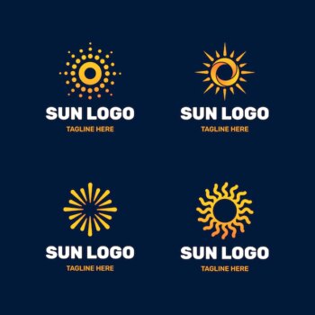 Free Vector | Gradient sun logo template