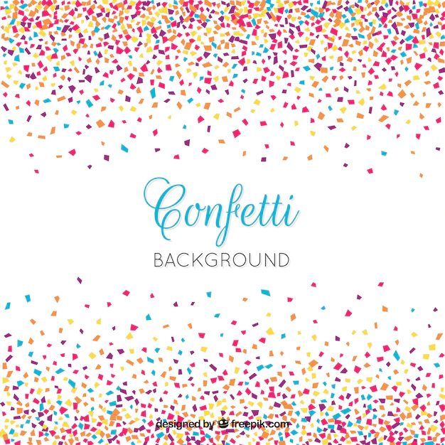 Free Vector | Colorful confetti background in flat style